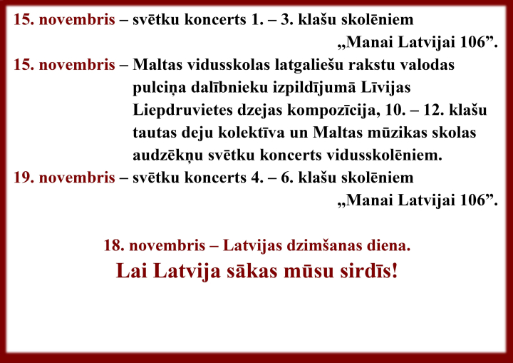 latvijai 106 pasākumi3 min